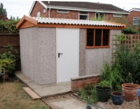 Concrete Hanson Apex Shed  Hanson Apex Shed 